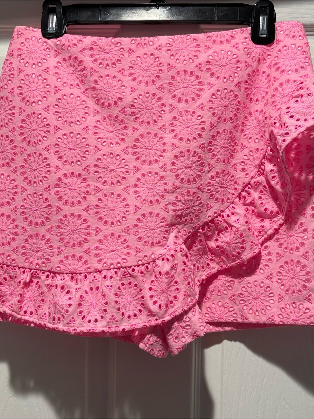 Women's Lilly Pulitzer  Pink Eyelet Ruffle Faye Skort Prosecco Pink S/4